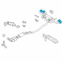 OEM 2011 Nissan GT-R DIFFUSER Assembly Exhaust Diagram - 20080-KB50A