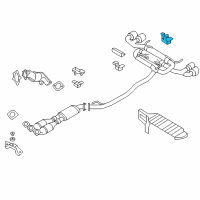 OEM 2009 Nissan GT-R Mounting-Exhaust, Rubber Diagram - 20651-JF40A