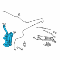 OEM 2014 Dodge Dart Reservoir-Windshield Washer Diagram - 68081369AD