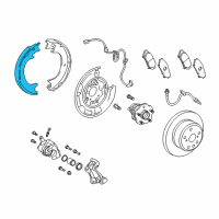 OEM 2018 Toyota Sienna Park Brake Shoes Diagram - 46540-48040