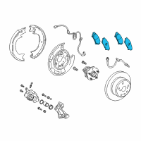 OEM Lexus Rear Disc Brake Pad Kit Diagram - 04466-0E010