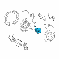 OEM 2019 Toyota Highlander Rear Hub & Bearing Diagram - 42450-0E050