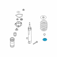 OEM 2009 BMW X6 Lower Spring Pad Diagram - 33-53-6-857-003