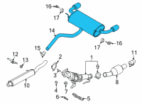 OEM 2022 Lincoln Corsair MUFFLER ASY - REAR Diagram - LX6Z-5A289-H