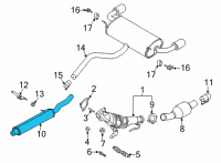 OEM 2022 Lincoln Corsair MUFFLER ASY - CENTRE AND REAR Diagram - LX6Z-5230-E