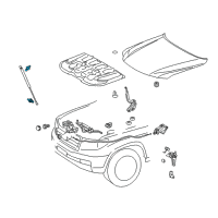 OEM Toyota Prius C Support Cylinder Bolt Diagram - 68961-12050