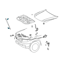 OEM 2016 Toyota Land Cruiser Support Cylinder Bolt Diagram - 68961-12050