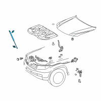 OEM 2015 Lexus LX570 Hood Support Assembly, Right Diagram - 53440-69155