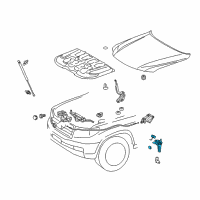 OEM 2020 Lexus LX570 Hook Assembly, Hood Auxiliary Diagram - 53550-60070