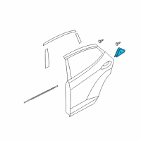 OEM Hyundai Elantra Moulding Assembly-Rear Door Delta, LH Diagram - 83830-3X001