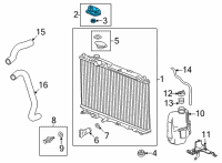 OEM 2022 Honda Civic BRACKET (UPPER) Diagram - 74171-T20-A00