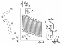 OEM 2022 Honda Civic HOSE, RESERVE TANK Diagram - 19103-64A-A00