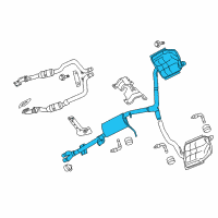 OEM Chrysler Muffler Resonator And Pipe Diagram - 68227346AF