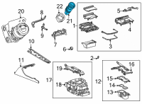 OEM 2021 Lexus RX450hL Socket Assembly, Power Outlet Diagram - 85530-48120