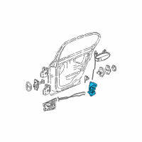 OEM Oldsmobile Cutlass Supreme Rear Door Mini Wedge Latch (Service Use) Diagram - 16634607