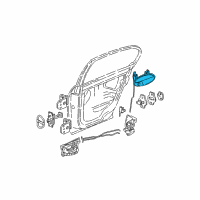 OEM Oldsmobile Cutlass Handle Asm-Rear Side Door Outside Diagram - 10439377