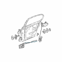 OEM Oldsmobile Rod-Rear Side Door Inside Handle (To Lock) Diagram - 22595090