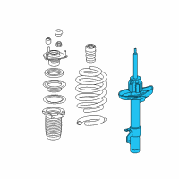 OEM Acura Shock Absorber Unit, Right Front Diagram - 51611-TZ6-A01