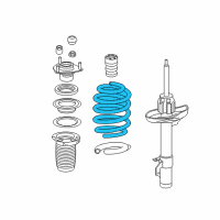 OEM Spring, Right Front Diagram - 51401-TZ6-A01