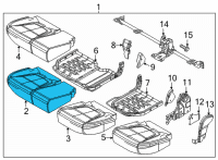 OEM 2022 Hyundai Santa Cruz PAD ASSY-REAR SEAT CUSHION, RH Diagram - 89250-K5000
