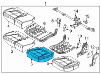 OEM 2022 Hyundai Santa Cruz PAD ASSY-REAR SEAT CUSHION, LH Diagram - 89150-K5000