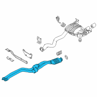 OEM BMW 135is Converter Pipe Diagram - 18-30-7-599-743