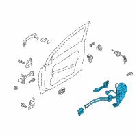 OEM Kia Optima Front Door Latch & Actuator Sub Assembly, Right Diagram - 813214C000