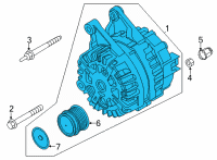 OEM Ford Escape Alternator Diagram - JX6Z-10346-K