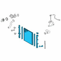 OEM 2020 Lexus GX460 Radiator Assembly Diagram - 16400-38253