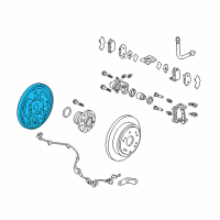 OEM 2005 Honda Odyssey Plate, Left Rear Brake Back Diagram - 43120-SHJ-A02