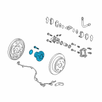 OEM 2008 Honda Odyssey Bearing Assembly, Hub Unit Diagram - 42200-SHJ-A51