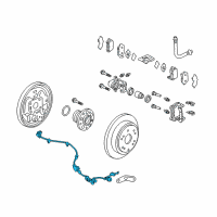 OEM 2010 Honda Odyssey Sensor Assembly, Left Rear Diagram - 57475-SHJ-A05