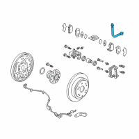 OEM 2009 Honda Odyssey Hose Set, Rear Brake Diagram - 01466-SHJ-A01