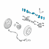 OEM 2010 Honda Odyssey Pad Set, Rear Diagram - 43022-SHJ-415