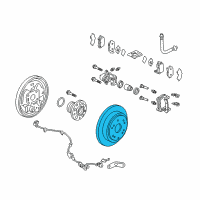 OEM Honda Odyssey Disk, Rear Brake Drum In Diagram - 42510-SHJ-A00