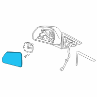 OEM 2014 Cadillac CTS Mirror Glass Diagram - 25828088