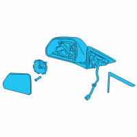 OEM 2011 Cadillac CTS Mirror Assembly Diagram - 25828071