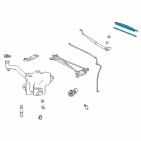 OEM Cadillac XLR Wiper Blade Diagram - 10306221