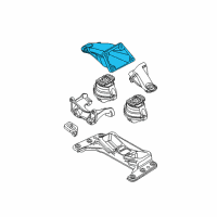 OEM 2009 BMW M6 Engine Mount Bracket Right Diagram - 22-11-2-282-628