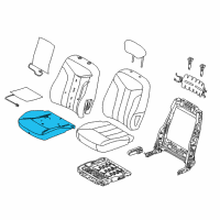 OEM 2010 Mercury Milan Seat Cushion Pad Diagram - 9N7Z-54632A22-A