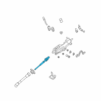 OEM Lincoln Upper Shaft Diagram - 7L3Z-3E751-A