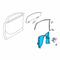 OEM 2011 Lincoln MKT Window Regulator Diagram - AE9Z-7423208-A