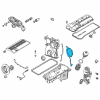 OEM 2003 BMW 325Ci Lower Chain Case Metal Gasket Diagram - 11-14-1-707-260