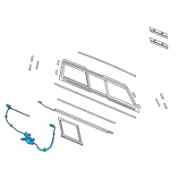 OEM 2022 Honda Ridgeline Motor & Cable Set Diagram - 73221-T6Z-A11