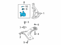 OEM Lexus NX350 Ball Joint Diagram - 4333049235