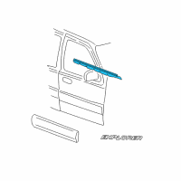 OEM Ford Explorer Sport Trac Belt Weatherstrip Diagram - 1L5Z-3521452-AAA