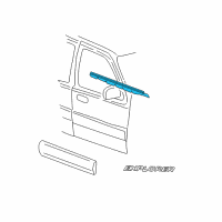 OEM 2001 Ford Explorer Sport Trac Belt Weatherstrip Diagram - 1L5Z-3521452-AAA