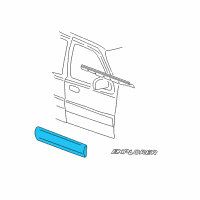 OEM Ford Explorer Sport Trac Body Side Molding Diagram - 3L2Z-3520878-BAPTM