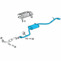 OEM 2015 Scion iQ Muffler & Pipe Diagram - 17430-47130