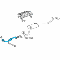 OEM 2012 Scion iQ Front Pipe Diagram - 17410-47200